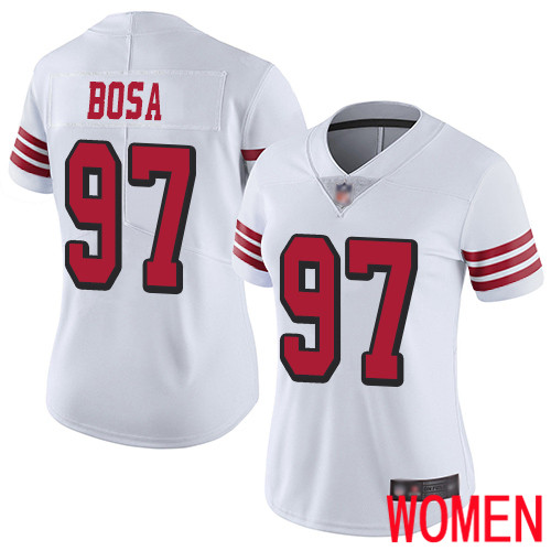 San Francisco 49ers Limited White Women Nick Bosa NFL Jersey 97 Rush Vapor Untouchable